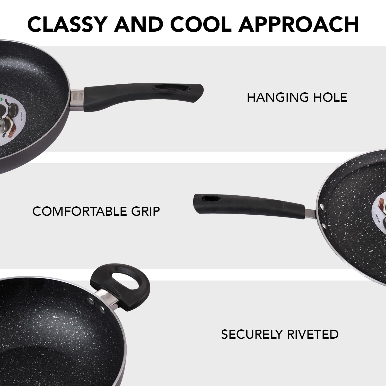 Cello Kitchenova Non-Stick Cookware Set - 3 Piece Gift -4