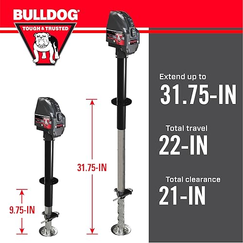 Miniatura 6 de Bulldog 500199 - Gato de remolque eléctrico con marco en A para remolques de barcos, capacidad de 4,000 libras, conector de lengüeta con pasador de