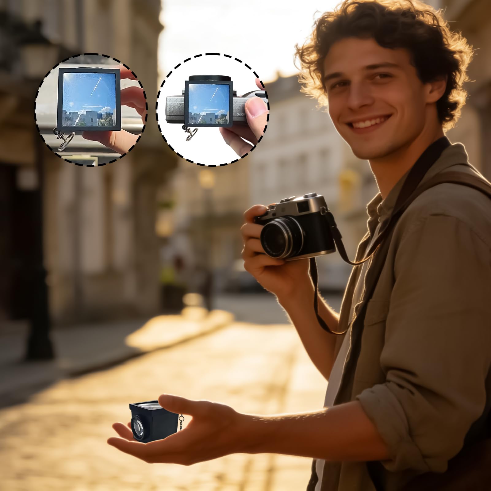Mirino Ottico - Schermo Di Visione Luminoso Stampato In 3D,Mirino Esterno Ottico Per Fotocamera A Livello Della Vita - Per La Fotografia Di Strada E La Fotografia Di Paesaggio