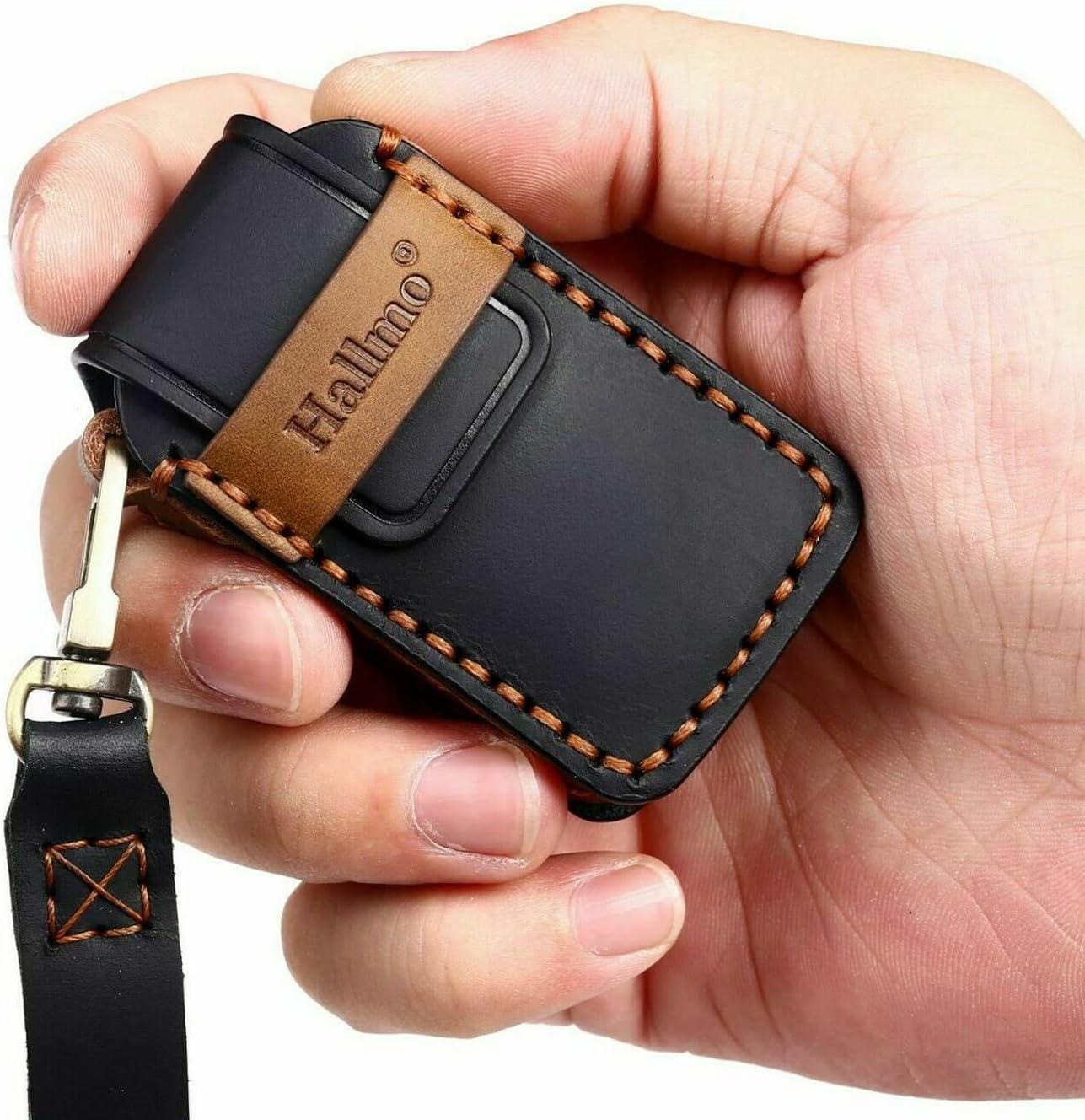 Leather Car Keyless Smart Key Case Cover Holder For Honda Odyssey 7 Buttons Fob