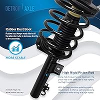 Vista 469 de Detroit Axle - Kit de suspensión delantera de 10 piezas para Chevy Aveo Aveo5 Pontiac G3 Wave 2 Ready Struts Assembly 2 Enlaces de barra