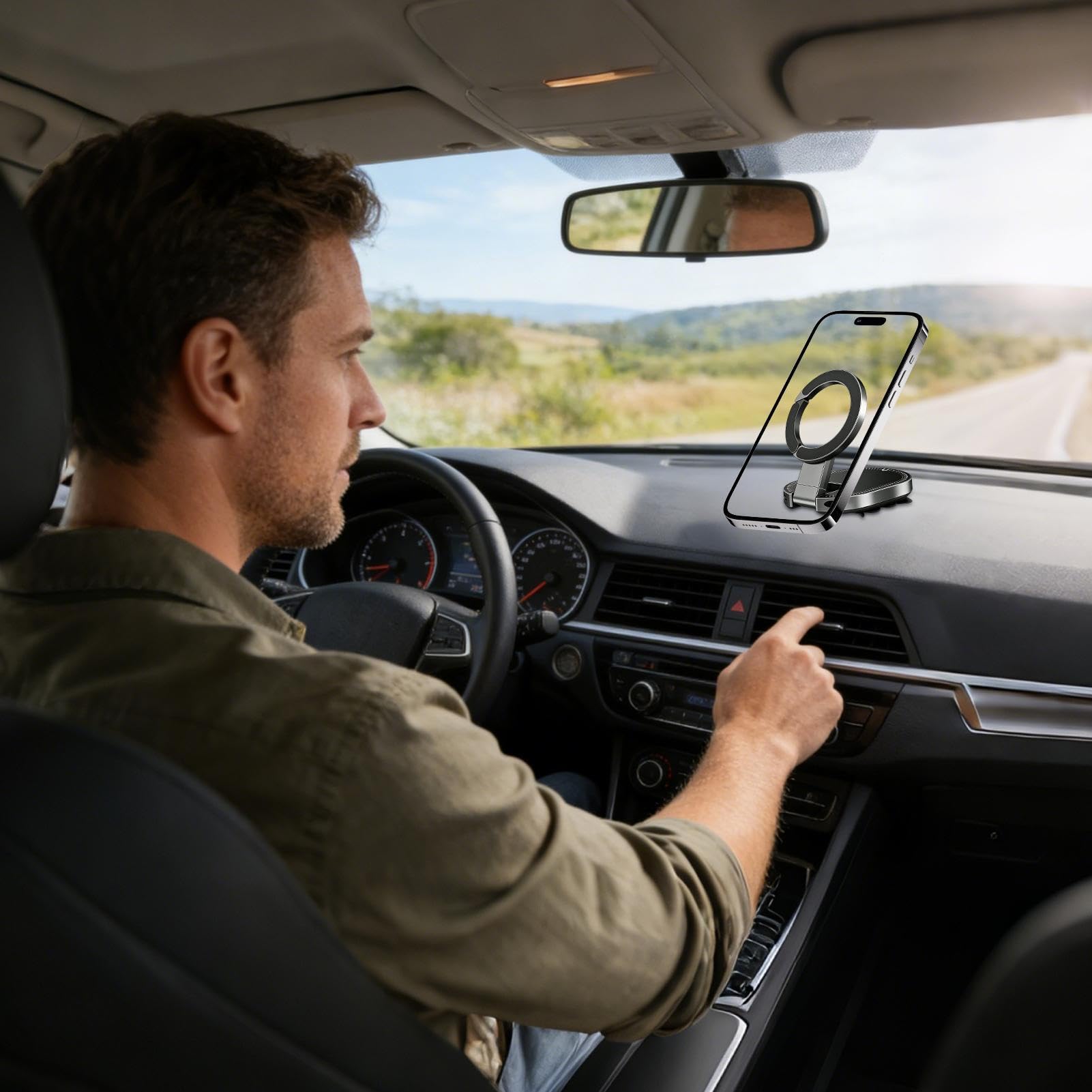 Magnetische Handyhalterung mit Saugnapf Rutschfeste Magnethalterung fürs | Smartphone-Halter Zubehör für Auto, LKW, Fitnessstudio, Navigation, Reisen, Alltag, Camping, Geschäftsreise,