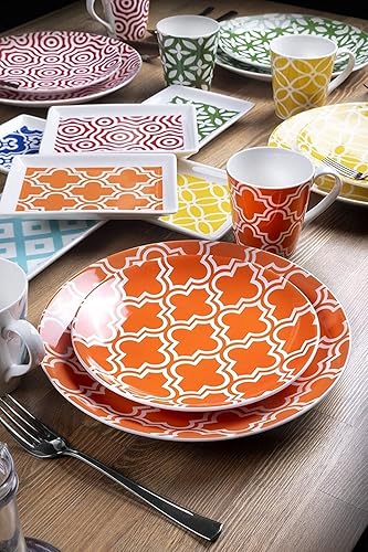 Miniatura 5 de Casablanca - Juego de vajilla de porcelana para 6 personas, 24 piezas, apto para lavavajillas