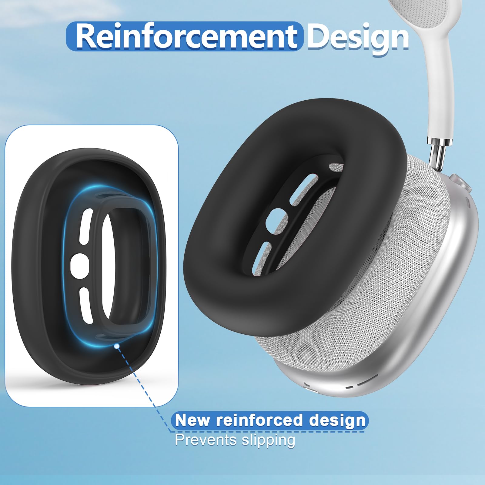 Amazon | AirPods Maxヘッドホン用シリコンイヤーパッドケースカバー