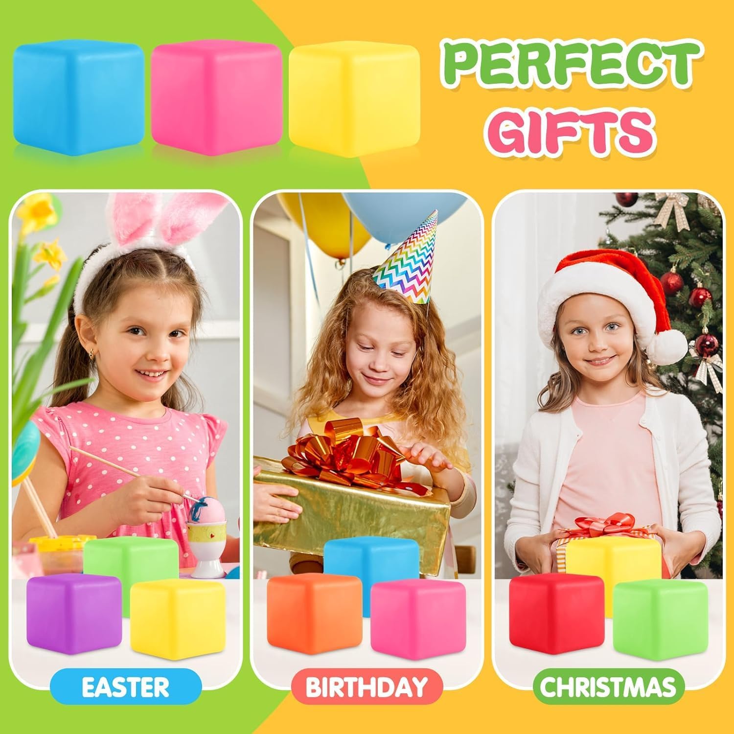 40pcs Stress Balls for Kids-Squishy Cube Stress Balls Bulk-Treasure Box-Fidgets Prizes Bulk-Sensory Fidgets Toys for Adults -Classroom Prize-Goodie Bag Stuffers, Sensory Toys for Autistic Autism - Image 8