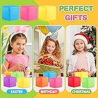 Vista 8 de 40 piezas de bolas de estrés para niños - Bolas de estrés cúbicas esponjosas a granel - Caja del tesoro - Premios de juguetes de estrés a granel