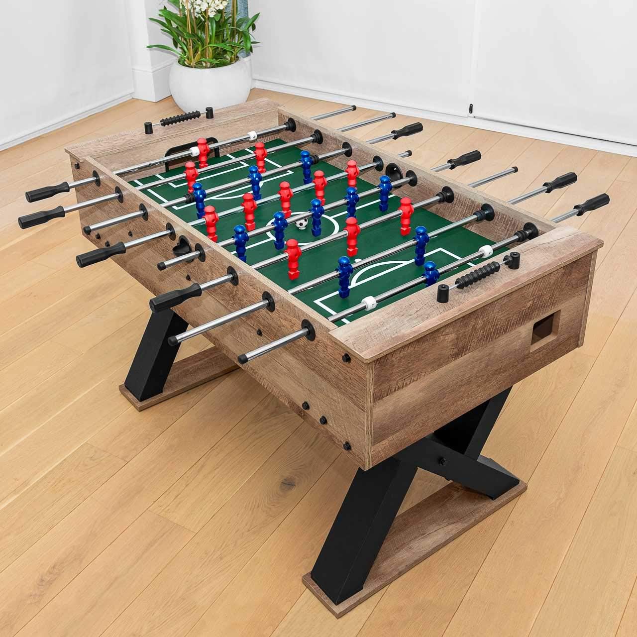 Pinpoint Foosball Table | Regulation-Size Laminated Game Table with Chrome Steel Rods & Polypropylene Handles | Durable Family Game for Home or Game Room