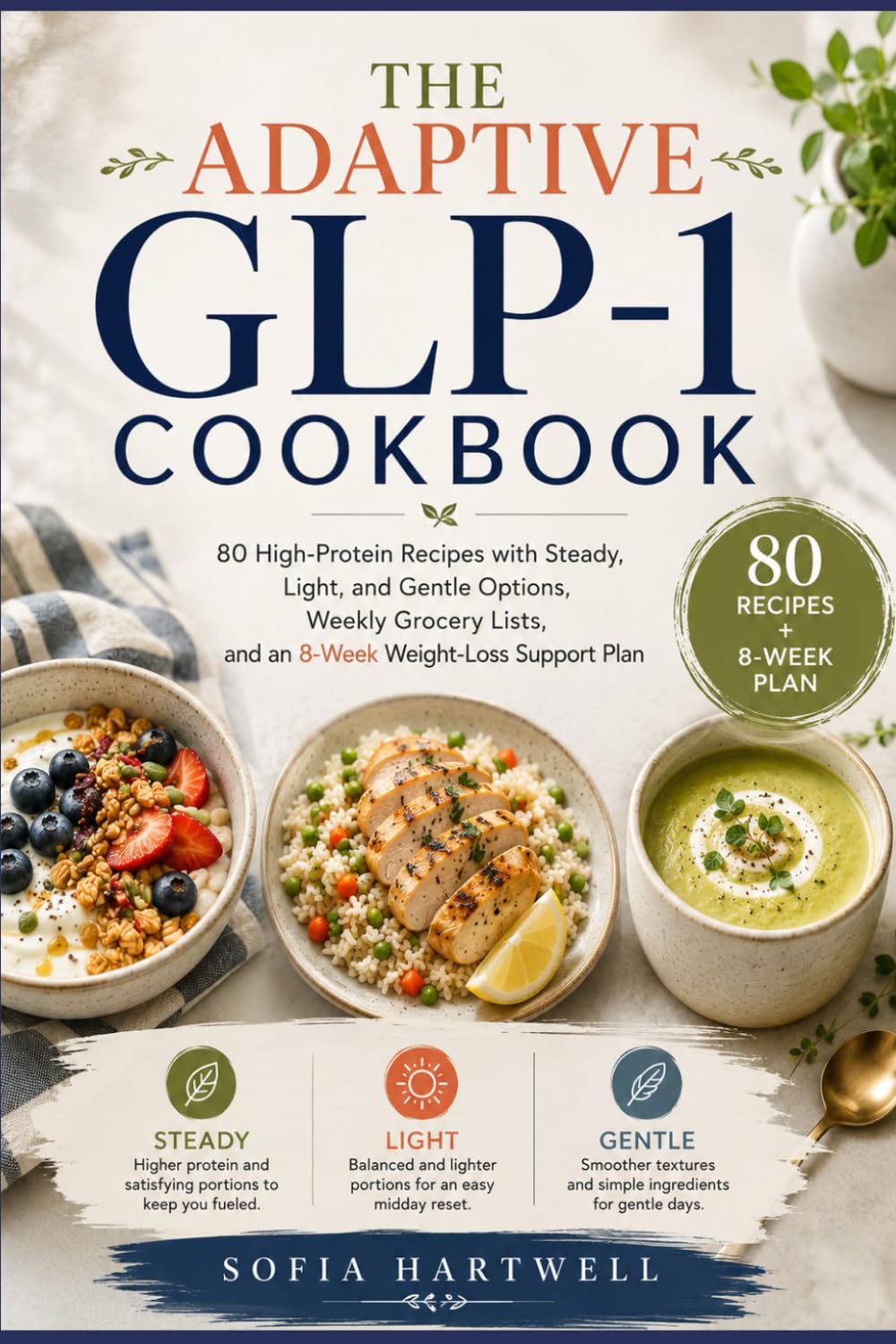 The Adaptive GLP-1 Cookbook: 80 High-Protein Recipes for Smaller Appetites with an 8-Week Weight Loss Support Plan
