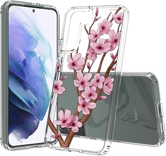 AquaFlex Phone Case Compatible with Samsung Galaxy S22 Plus Full Body Reinforced Corners Shockproof Drop Protection Ultra Slim Design Cherry Blossom A
