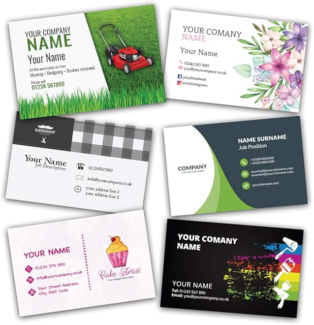Business Cards Personalised, Free Professional Design templates customised Your Details. Free Proof, Full Colour