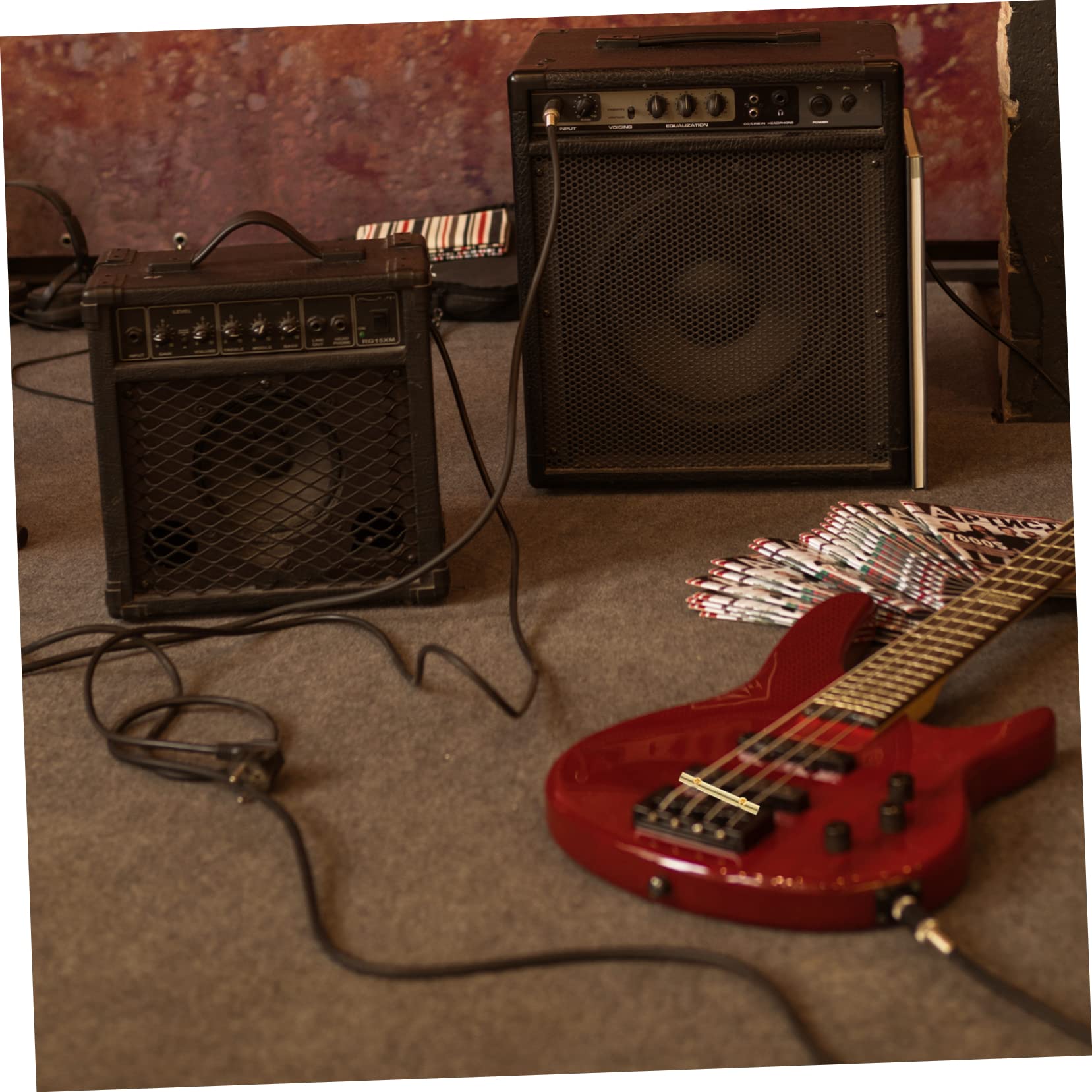 BESTonZON 15sets Dispositivi Di Stabilizzazione Per Corde Di Chitarra Elettrica Bacchette Pressione Di Facili Da Installare e Leggere Qualità Duratura Accessori Per Strumenti Musicali