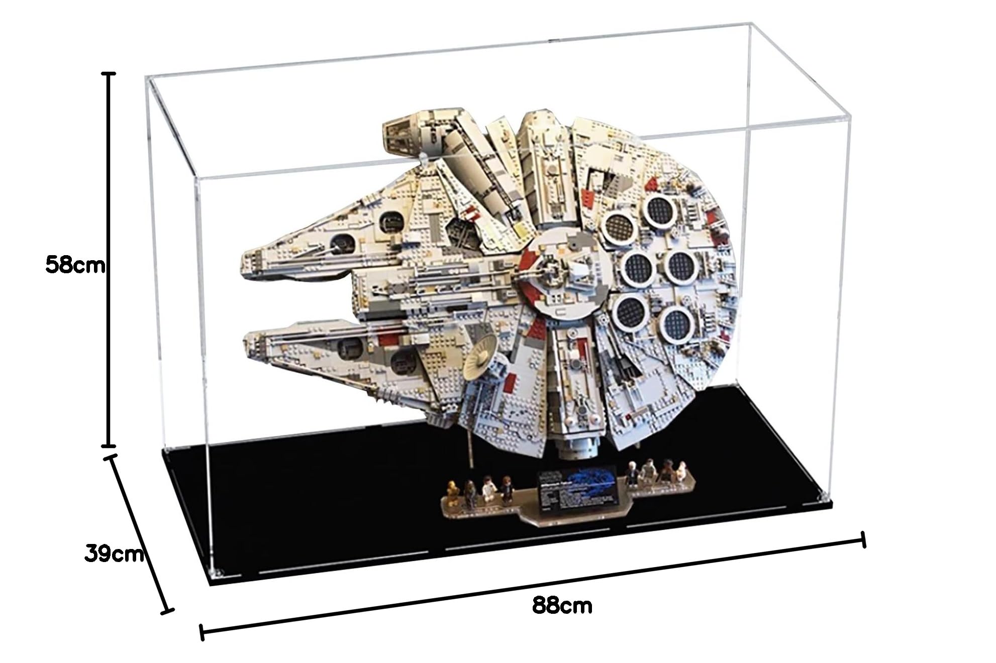 Espositore in acrilico per Lego 75192 Deluxe Millennium Falcon, antipolvere, scatola trasparente, compatibile con Lego 75192 (solo custodia, nessun modello (opzione 2)