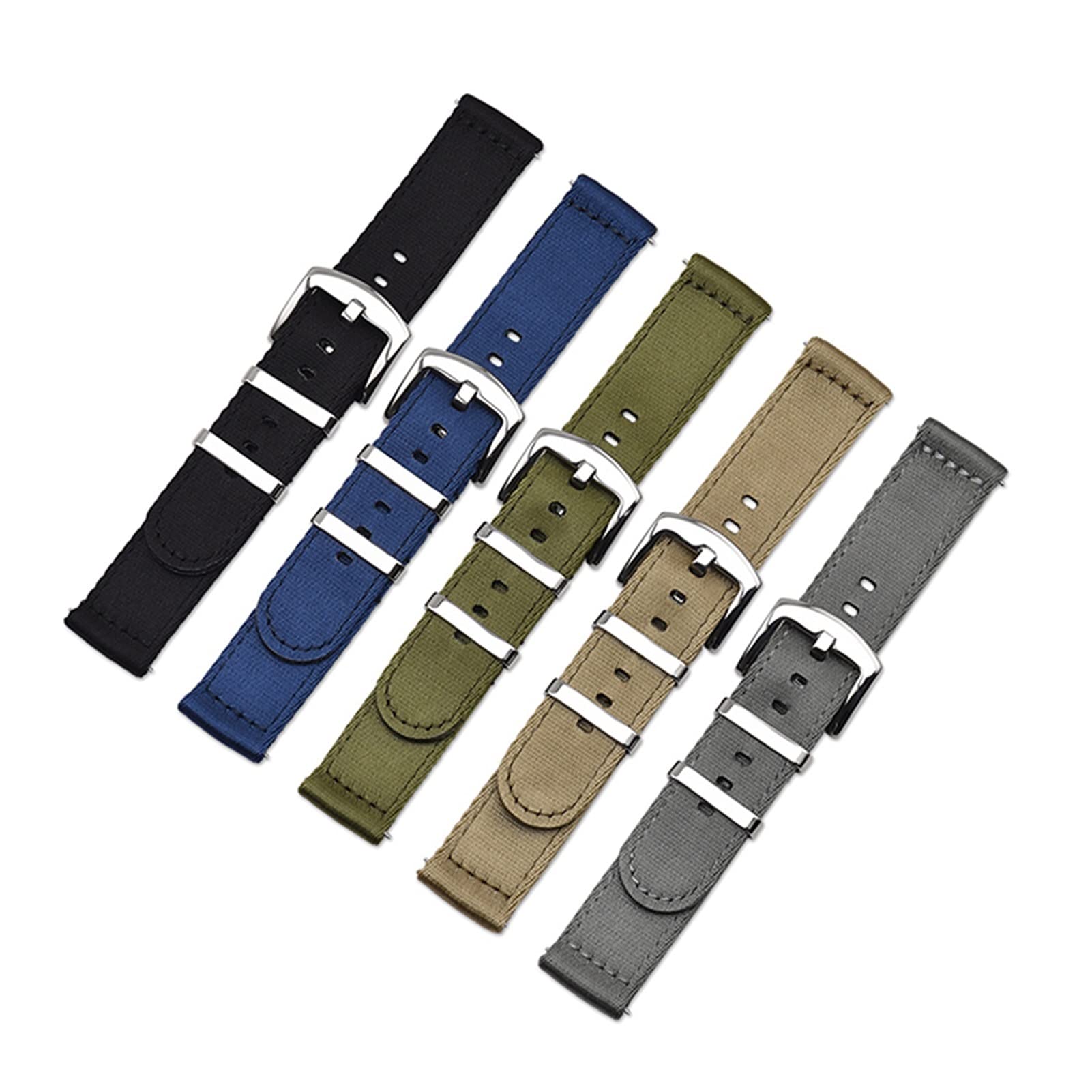 Armband Uhrenarmband 18 mm 20 mm 22 mm 24 mm Schnellverschluss-Feder-Uhrenarmband Nylon-Sicherheitsgurt Ersatz für Jede Uhr