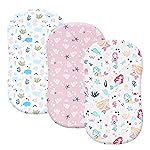 PHF 3 Pack Soft Bassinet Sheets, Mermaid Breathable Comfy Cradle Sheets for Baby Girls, No Slip Universal Fit for Most Cradle and Bassinet Mattress, Mermaid
