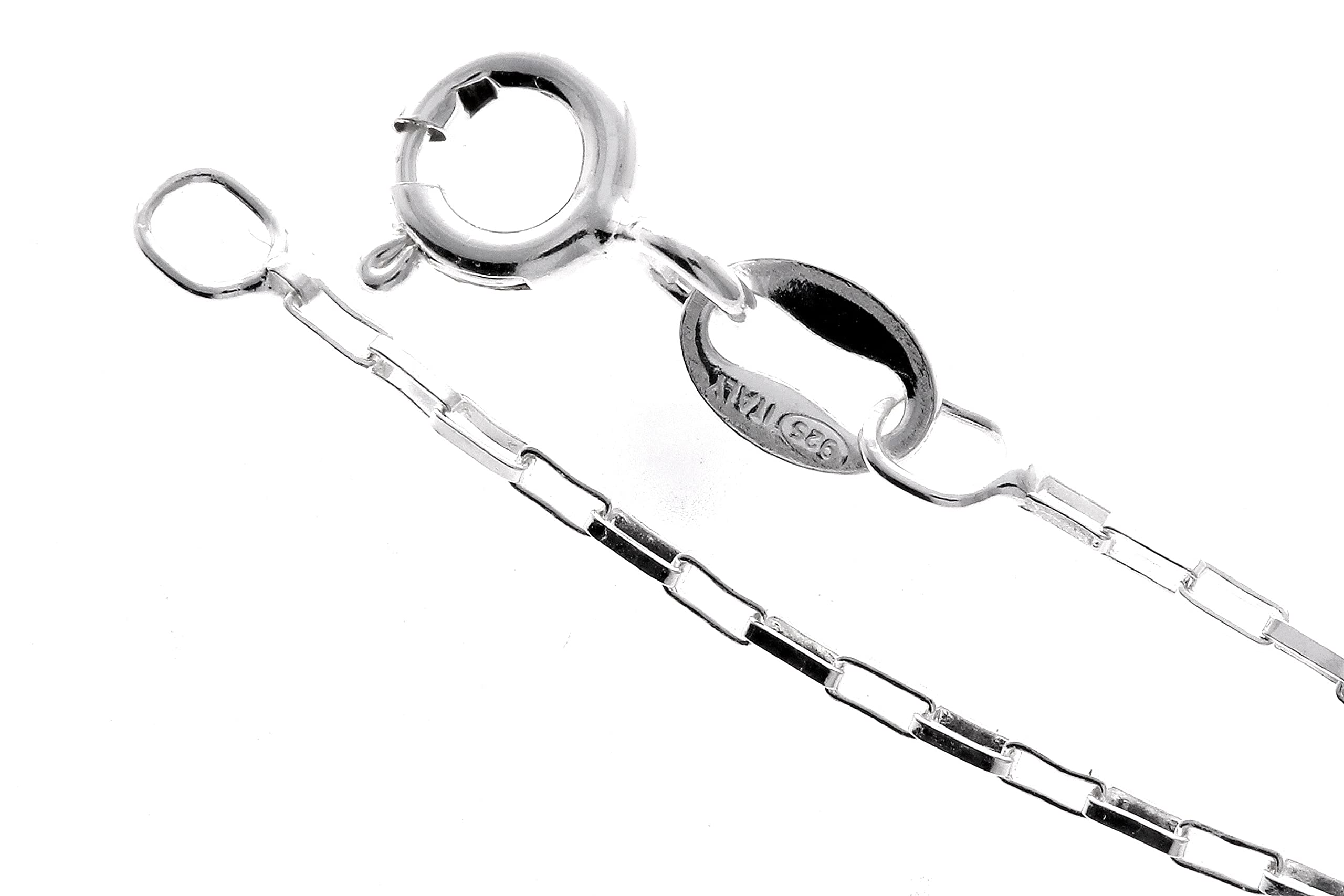 SilverAmber Jewellery UK - Sterling Silver 14" 16" 18" 20" 24" 28" 32" 36" 40" Inch Delicate Italian Curbs, Trace, Snake and other styles Chain Necklace