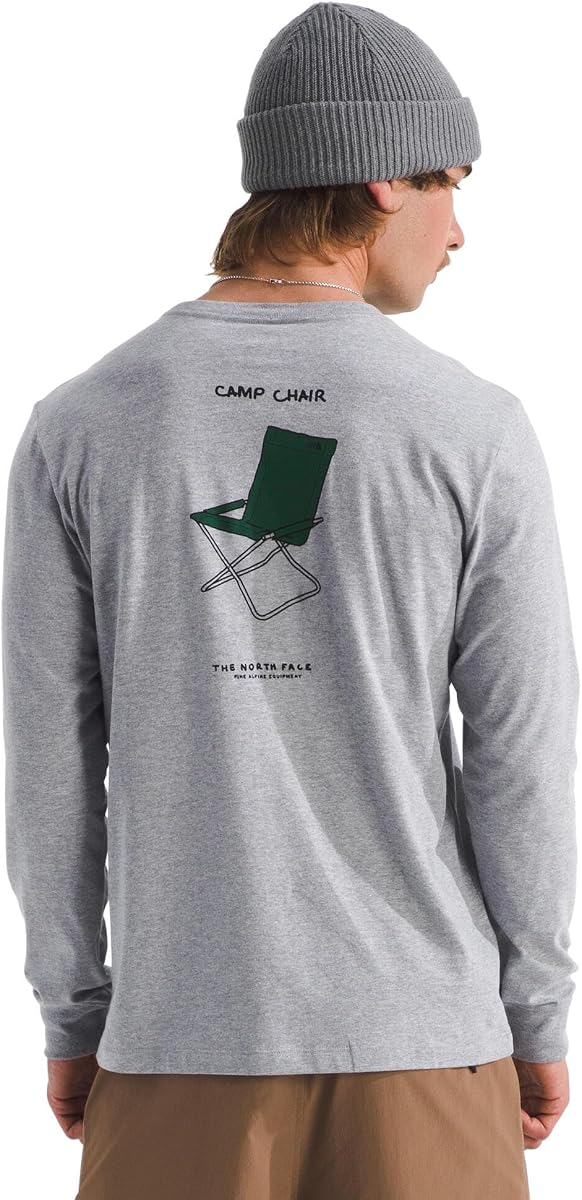 The North Face Men's Evolution Sketch Logo Long-Sleeve Tee | Cotton Shirt with a Logo Graphic