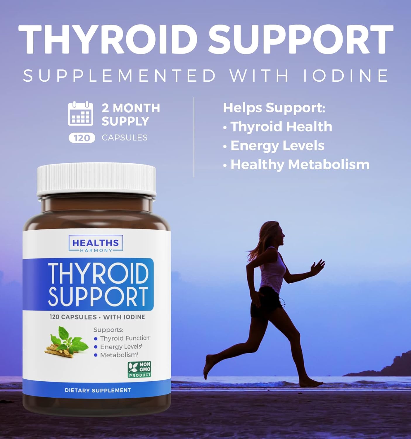 Bundle of St. John's Wort & Thyroid Support - Mood Boost & Balance Bundle - St. John's Wort (Non-GMO) with powerful 900mcg Hypericin Extract & Thyroid Support with Iodine for Energy Improvement