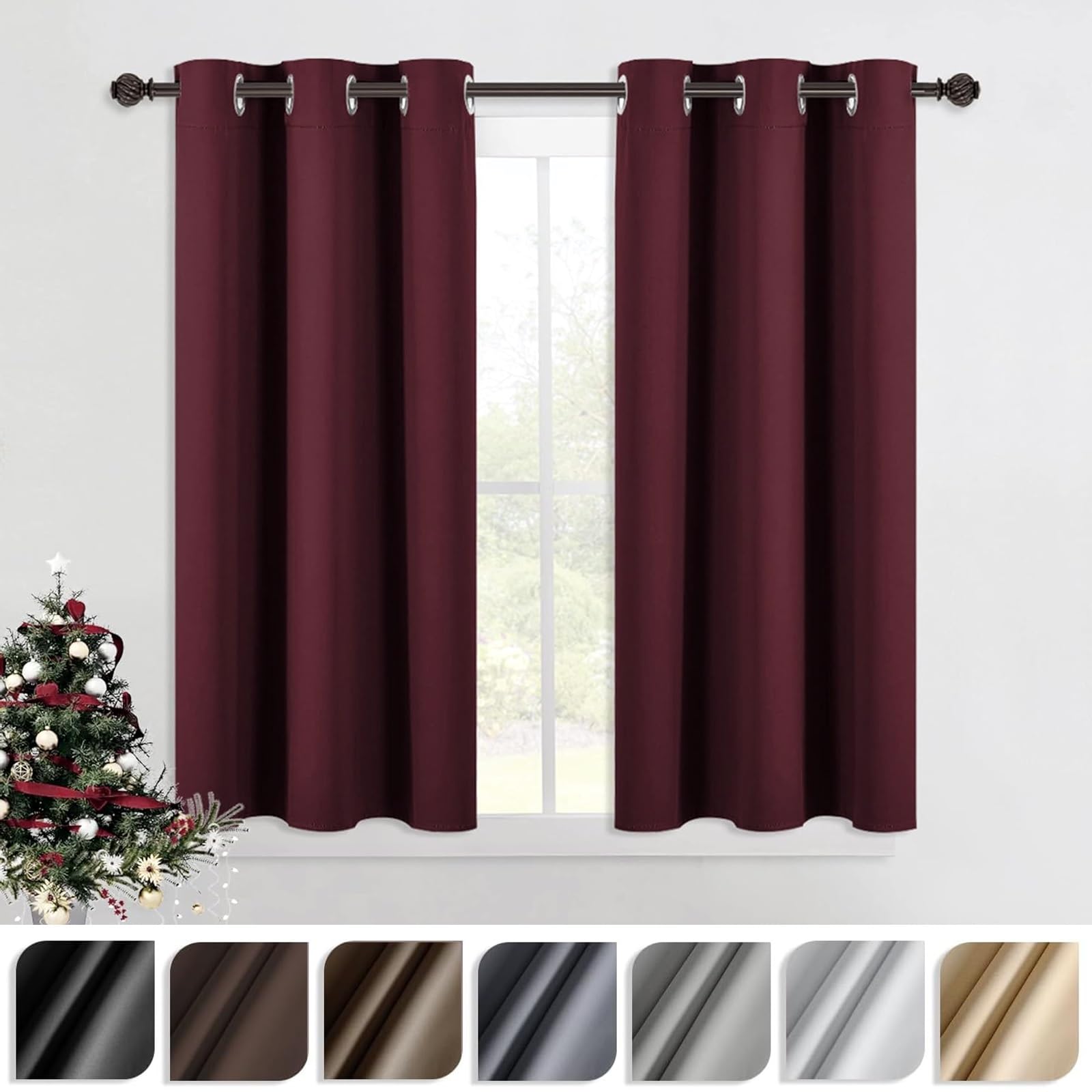 Rideaux occultants pour bloquer la lumière de nuit : pack de 2 panneaux opaques