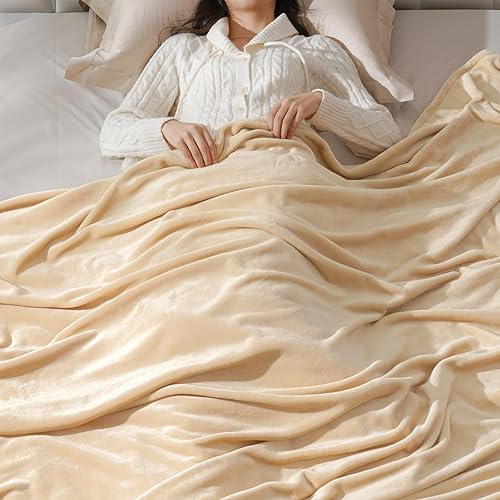 Miniatura 2 de PHF Manta de forro polar ultra suave tamaño Queen, sin desprendimiento, sin pelusas, acogedora manta ligera de 10.54 ozm para cama, sofá, silla,
