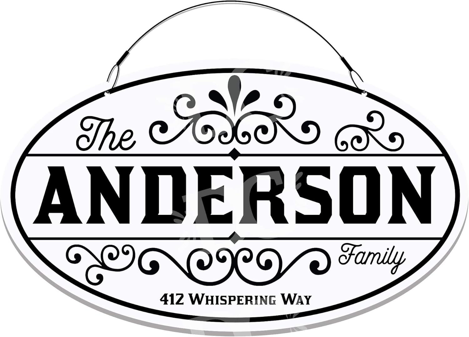 Family Themed Home Address Small Size Welcome Sign