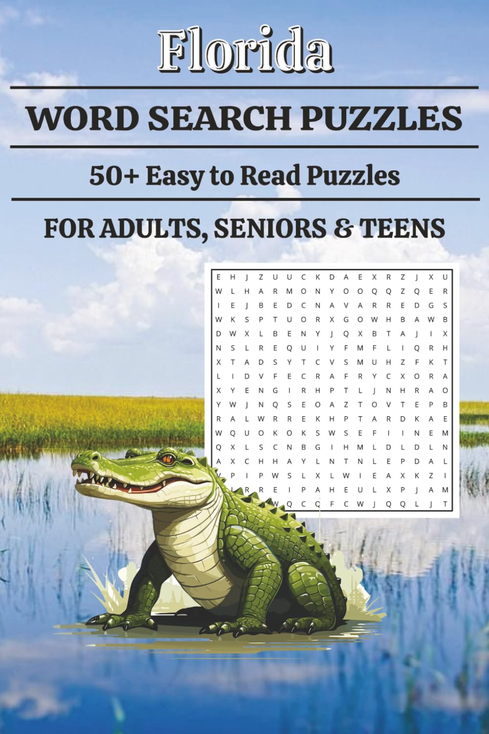 Florida Word Search Puzzle Book: Word Searches with Easy to Read Print about Florida Cities, Counties, Rivers, Wildlife, Weather and More | 6x9 ... Gift for Holidays, Vacations, and Free Times