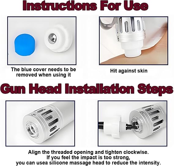 Ed Shockwave Therapy Device,Professional Shock Wave Massager, High Efficiency Tissue Regeneration & Muscle Relaxation,Multifunctional Physiotherapy Equipment