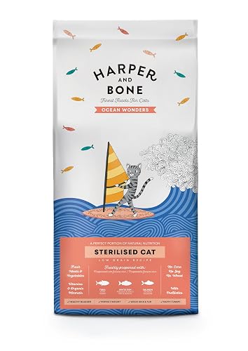 Harper and Bone - Pienso para gatos adultos esterilizados Harper and Bone maravillas del océano atún, pescado…