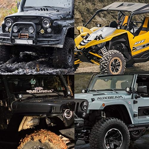 Miniatura 7 de Auxbeam LED Pods 16W 3 pulgadas - luces antiniebla con modos ámbarblanco en forma de cuadrado y cubo luces de conducción impermeables para camiones