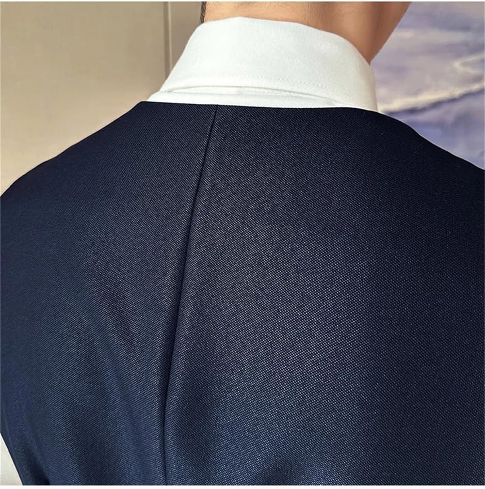 Dvbfufv Mens Dress Vests Men Casual Slim Fit Suit Vest Double Breasted Waistcoat Mens Formal Business Jacket
