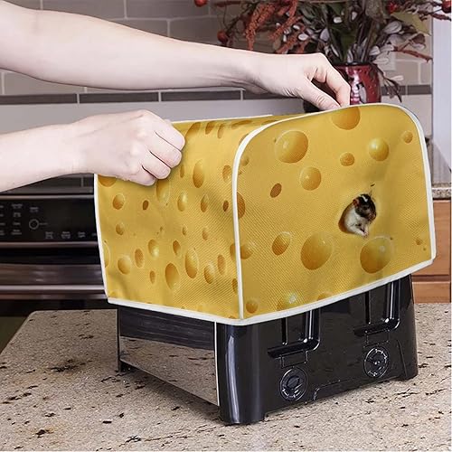 Vista 58 de Dreaweet Funda para tostadora de dibujos animados Kawaii Toast, de poliéster, se adapta a la mayoría de tostadoras de ranura larga de 4 rebanadas