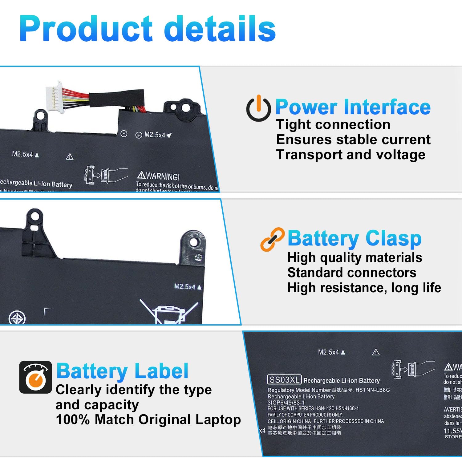 Amazon.com: BOWEIRUI SS03XL 933321-855 Laptop Battery Replacement