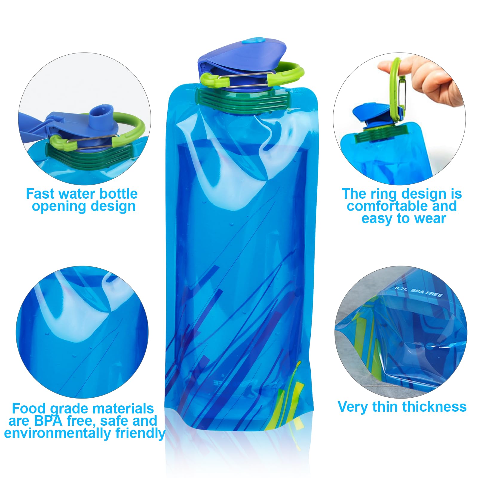 Huanmin Collapsible Water Bottles - Image 3