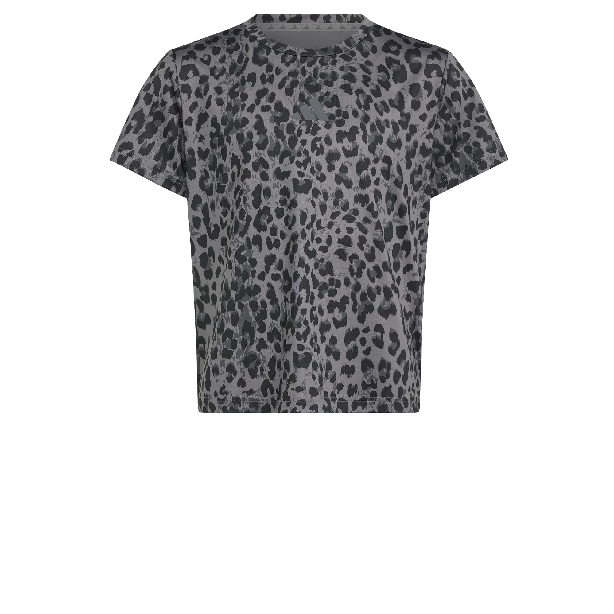 adidas Girl's Seasonal Animal Print Sport Shirt, Grey Four/Grey six/Black/Grey six, 14-15 Years