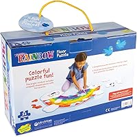 Vista 8 de Peaceable Kingdom Puzzle de piso de arco iris brillante