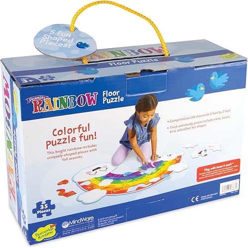 Miniatura 8 de Peaceable Kingdom Puzzle de piso de arco iris brillante