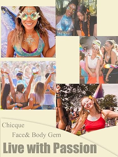 Miniatura 7 de Joyas de cara de diamantes de imitación, gemas de cara de sirena con purpurina de ojos de cristal, calcomanías de piedra para rave, fiesta,