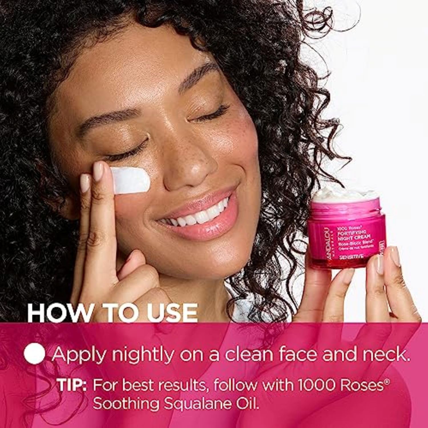 Andalou Naturals 1000 ROSES® Fortifying Night Cream - Image 5