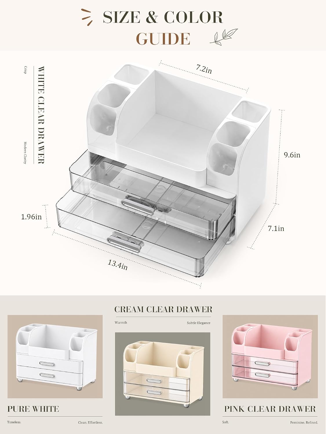 Large Makeup Organizer Countertop for Vanity Skincare Organizers