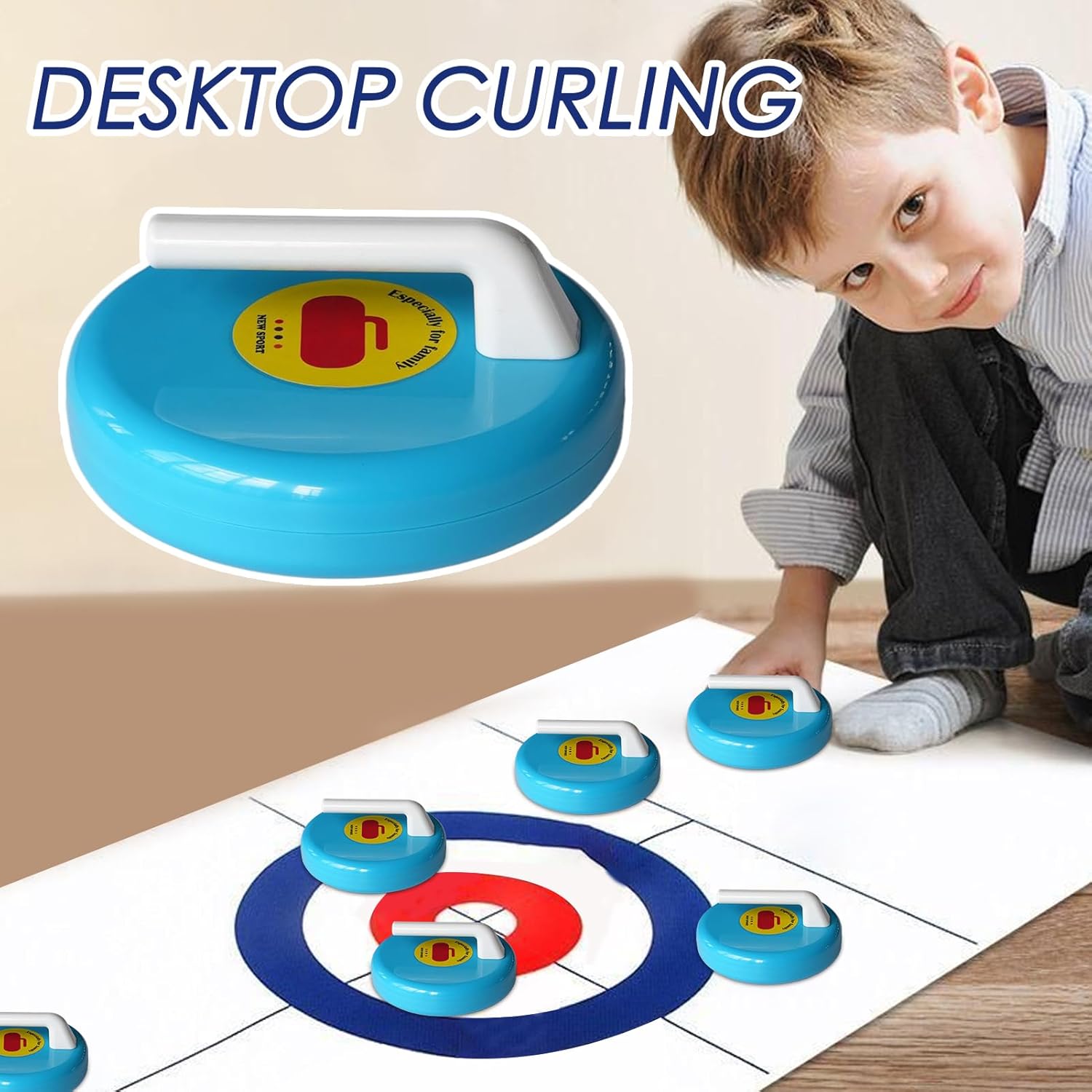 Curling Board Game,Tabletop Curling Game - Board Toys for Kids Family Gathering Party Backyard Yard Floor Holiday Classrooms Bar College Dorm