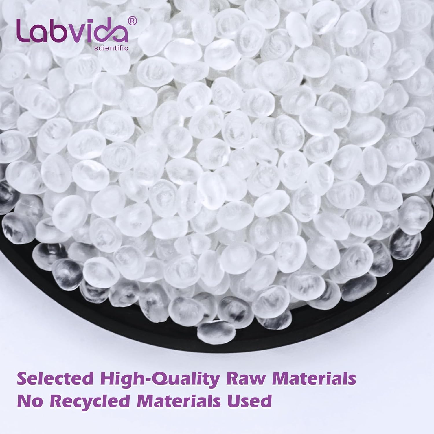 Round Plastic Reagent Bottle HDPE Wide Mouth Plastic Bottle, 4pcs of 500ml Sample Sealing Storage Container for Laboratories, Classrooms, or Storage at Home, LVAN003