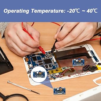 2 Pack DC Buck Converter, Step Down Voltage Regulator 4-38V to 1.25-36V Adjustable Output Regulator Board 5A Max with Mini Voltmeter LED Indicator for DIY Electronics Arduino Raspberry Pi Projects