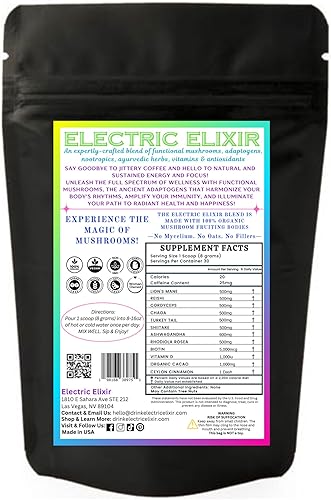 Miniatura 3 de Bebida orgánica vegana adaptogénica de hongos Mezcla de setas súper de 3,000 mg Melena de león, Reishi, Chaga, Cordyceps, cola de pavo, Shiitake