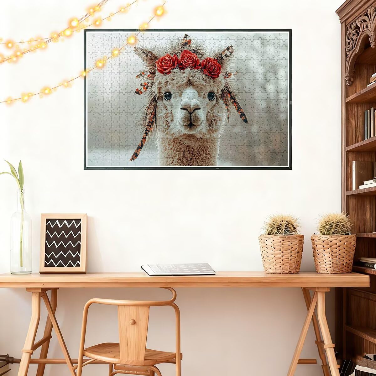 Puzzle 1500 sztuk Dorośli Zwierzęta Zestaw puzzli Alpaka dla dorosłych 87 x 57 cm, kolorowe, klasyczne Wyzwanie edukacyjne Superior Zabawki dla Mężczyzn Wyzwanie Zabawki Rodzinny Prezent Dekoracja