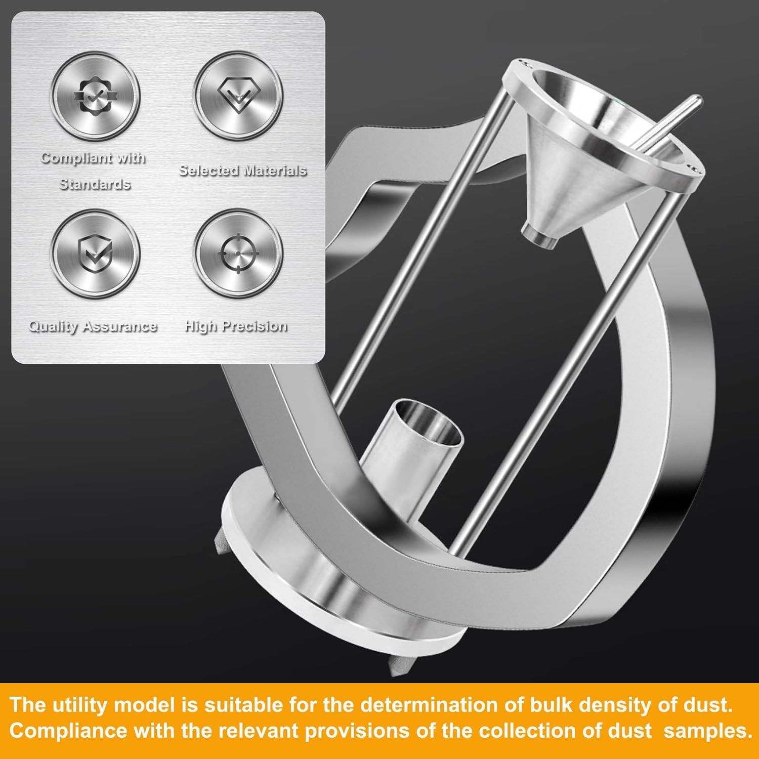 Bulk Density Tester Volumeter Aperture 12.7mm Chemical Powder Natural Stacking Density Meter