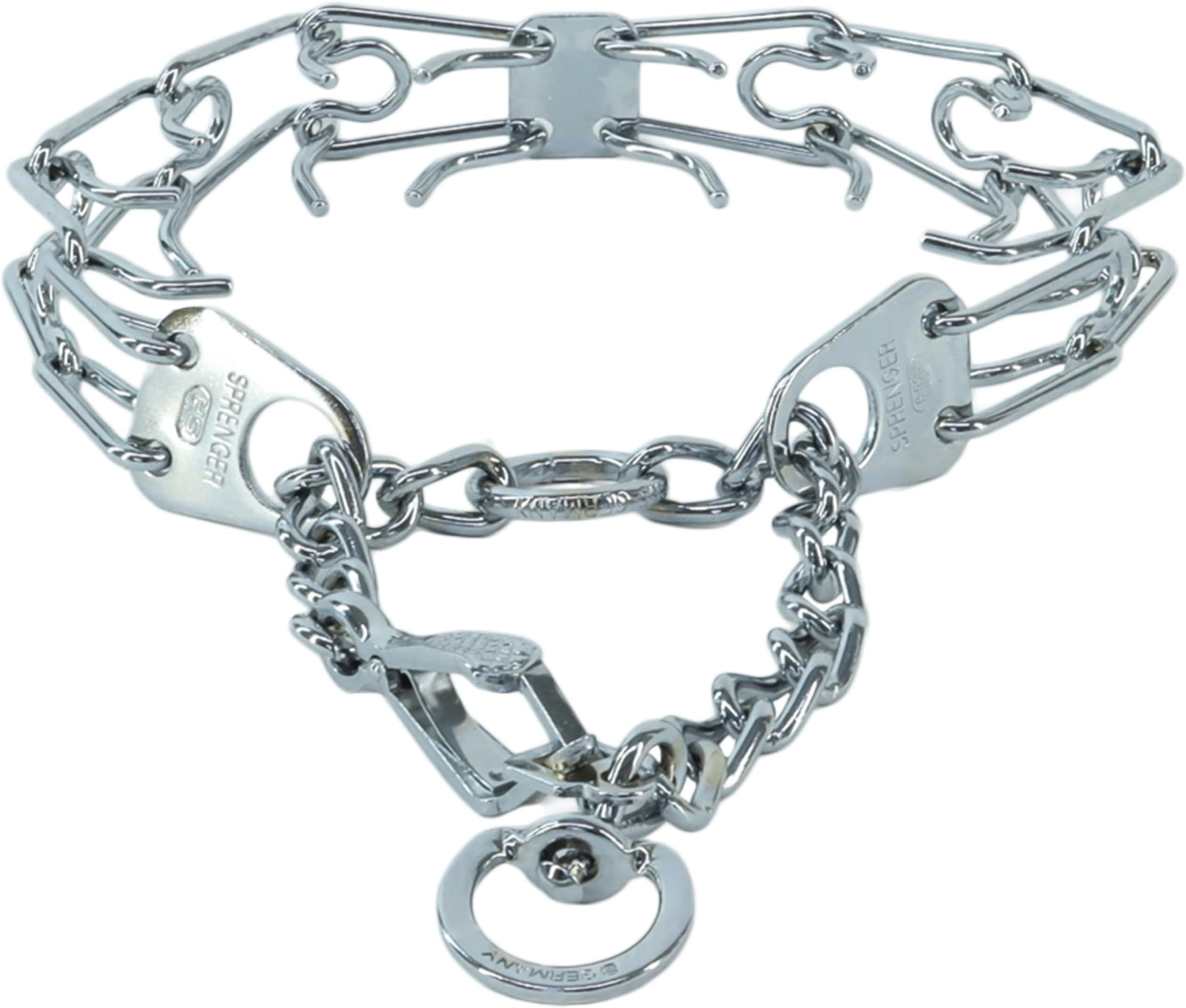 Herm Sprenger - Ultra-Plus Prong Dog Training Collar with Latch - Chrome - 3.0 mm x 18" Neck Size; 22" Chain Length