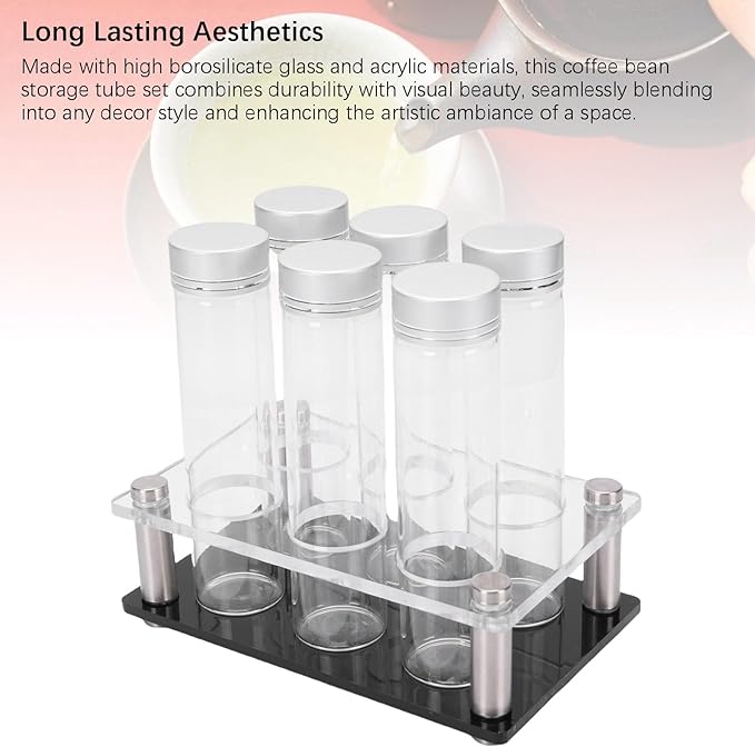 Contenedor de Vidrio para Almacenar Granos de Café con Base miniatura 7