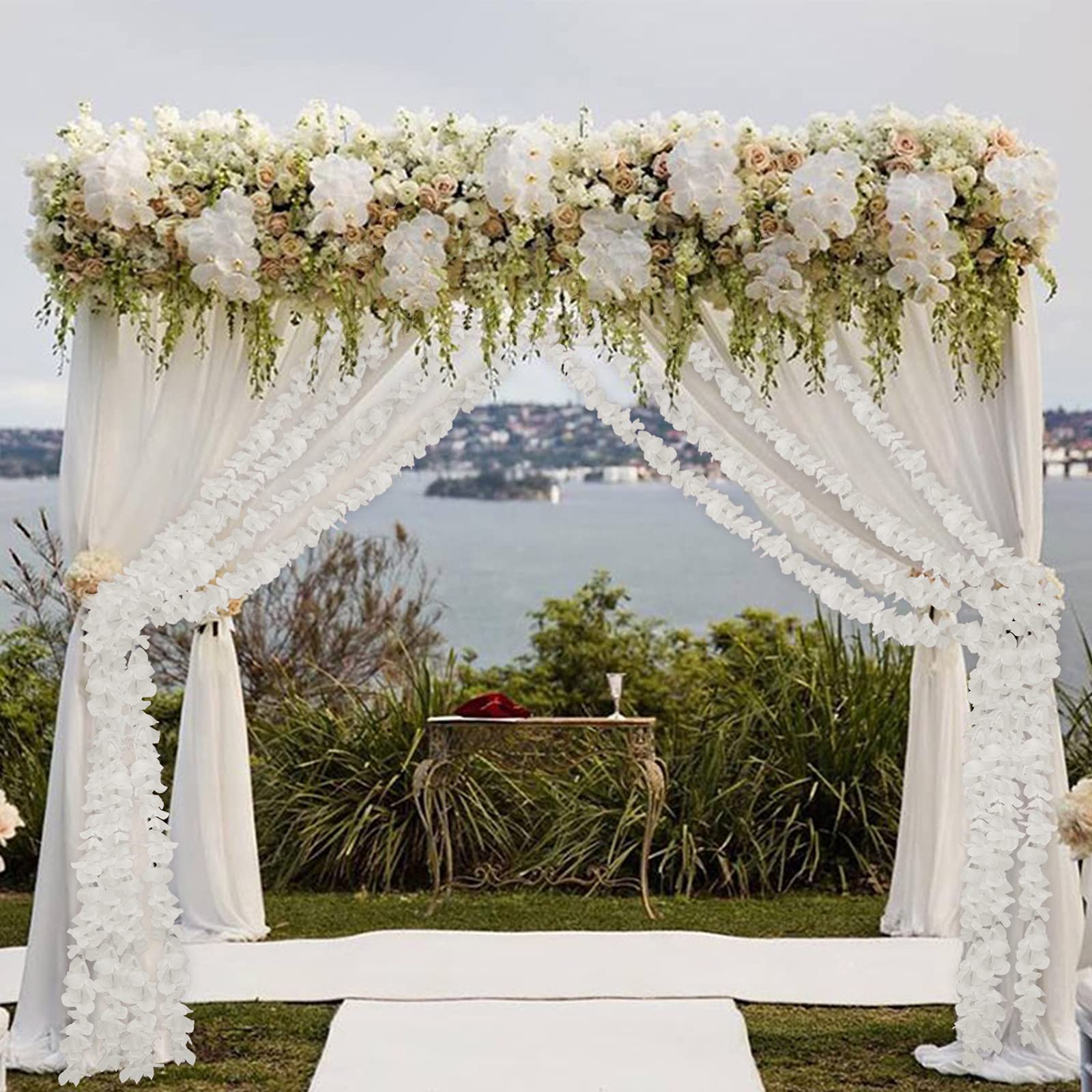 白藤人工花ガーランド ぶら下げ 結婚式 インテリア