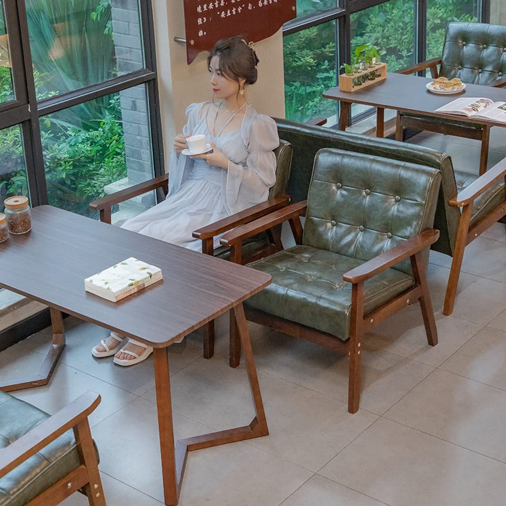 Mid-Century Modern Retro Leisure Chair with Solid Wood Frame