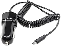 Vista 4 de BoxWave Cargador de coche compatible con Plantronics Explorer 55 - Cargador de coche Plus, con puerto USB adicional y cable integrado - Negro