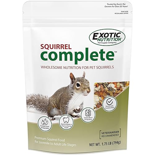 Squirrel Complete - Nutritionally Complete Diet for Pet & Captive Squirrels & Chipmunks (1.75 lb.) - 793.78 g (Pack of 1)